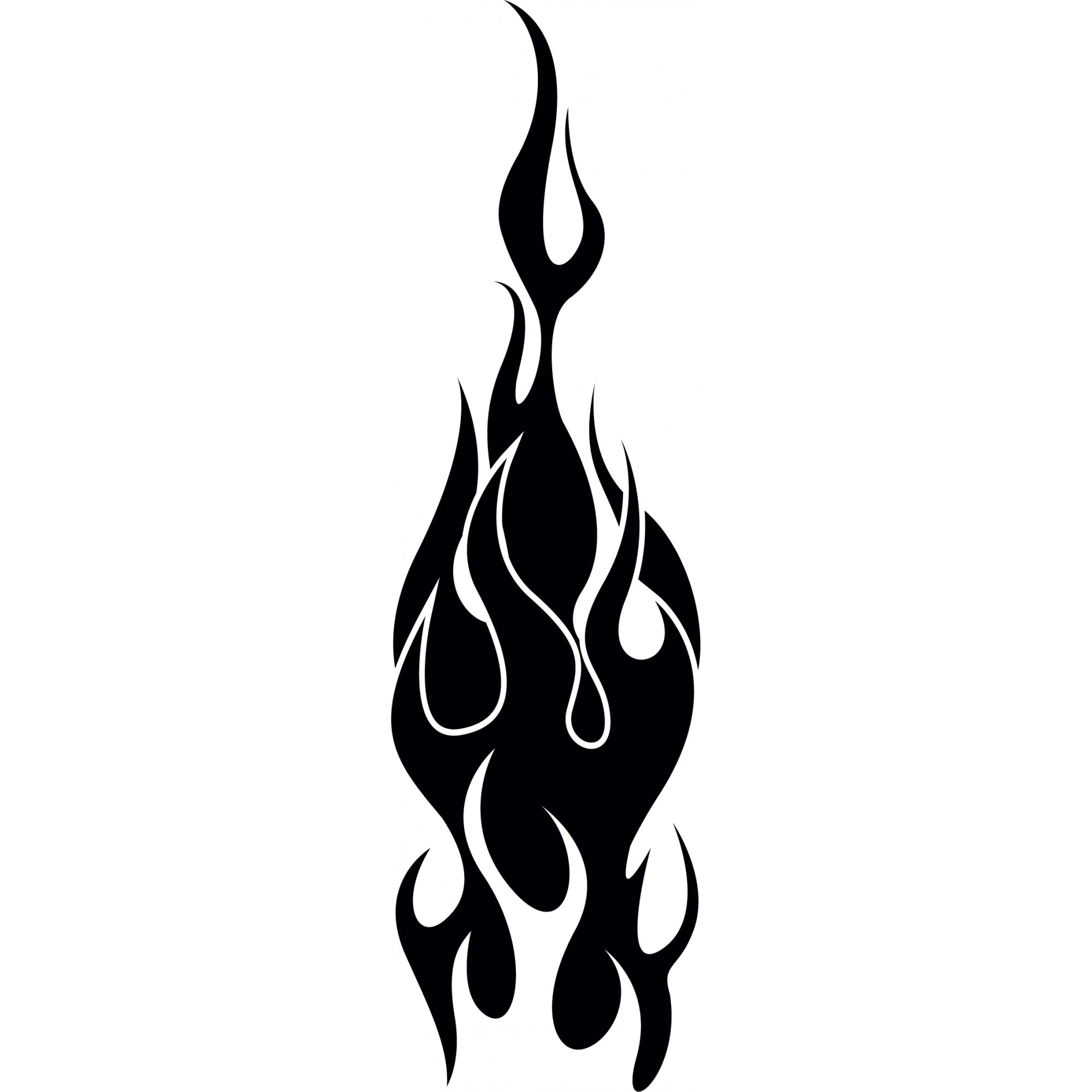 Focul viu - Sticker Decorativ - Negru - 57 x 200 cm