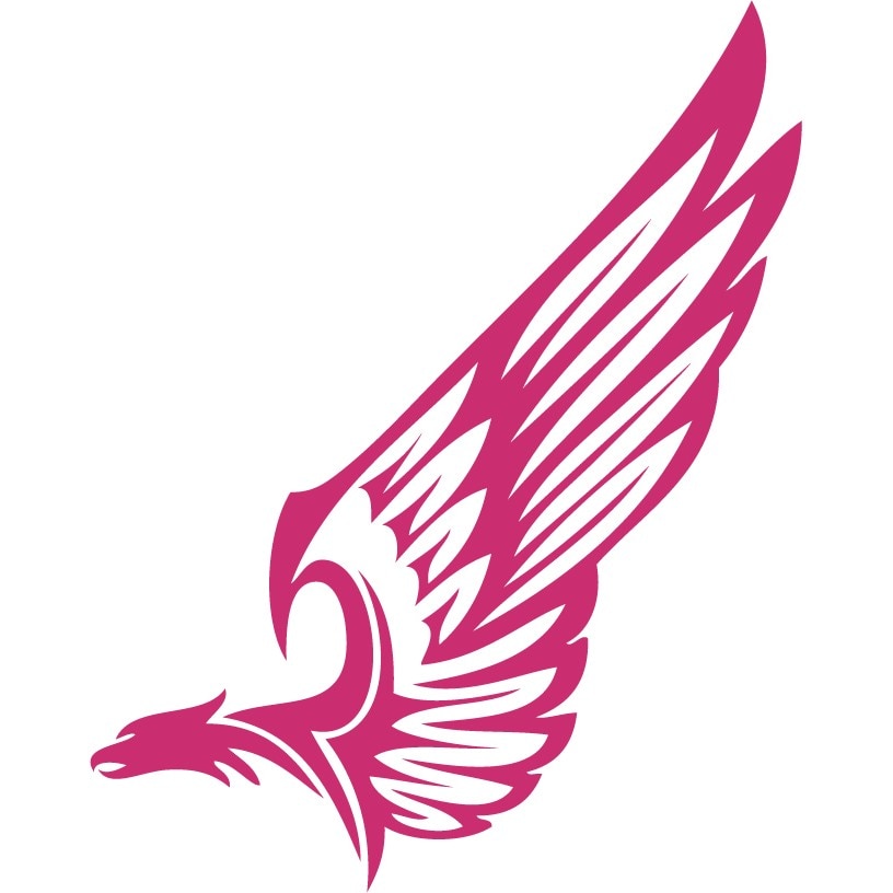 Vulturul tribal - Sticker Decorativ - Magenta - 83 x 104 cm