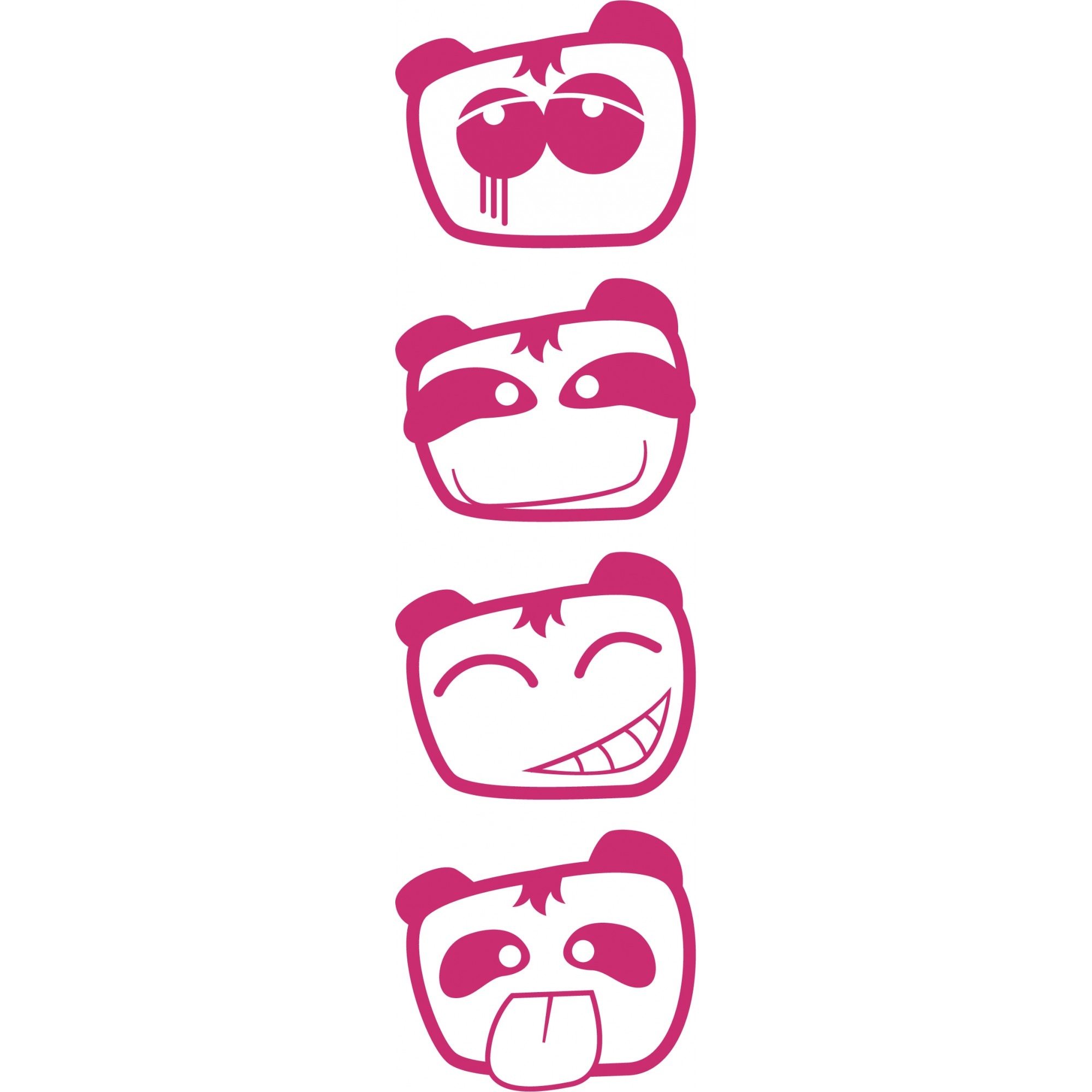 Sticker auto - Dispozitii 2 (pachet) - Magenta - 4buc 10x8 cm