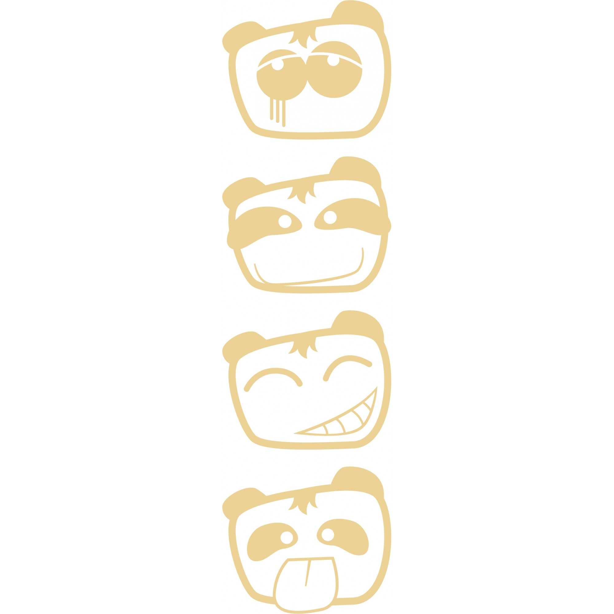 Sticker auto - Dispozitii 2 (pachet) - Bej - 4buc 10x8 cm