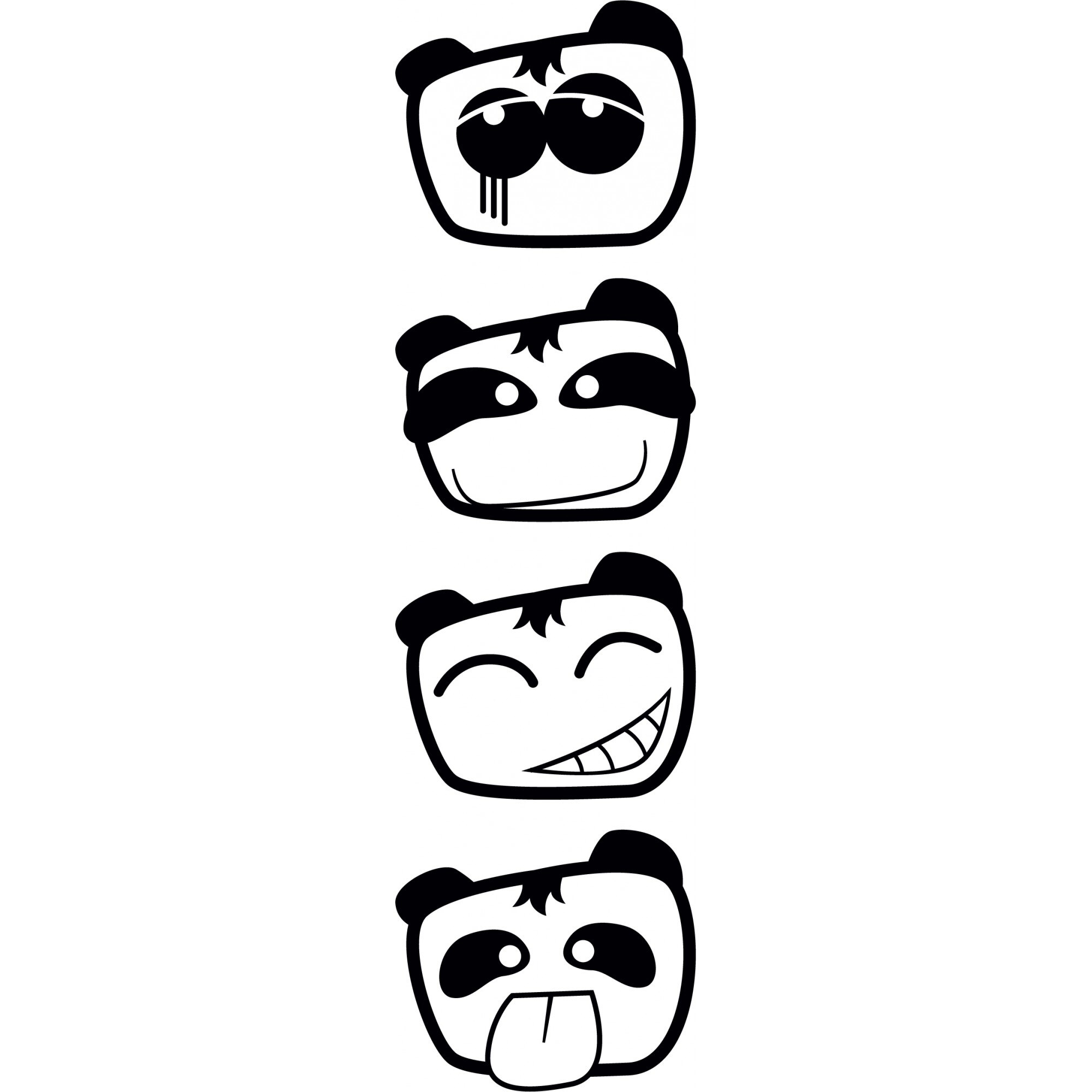 Sticker auto - Dispozitii 2 (pachet) - Negru - 4buc 10x8 cm