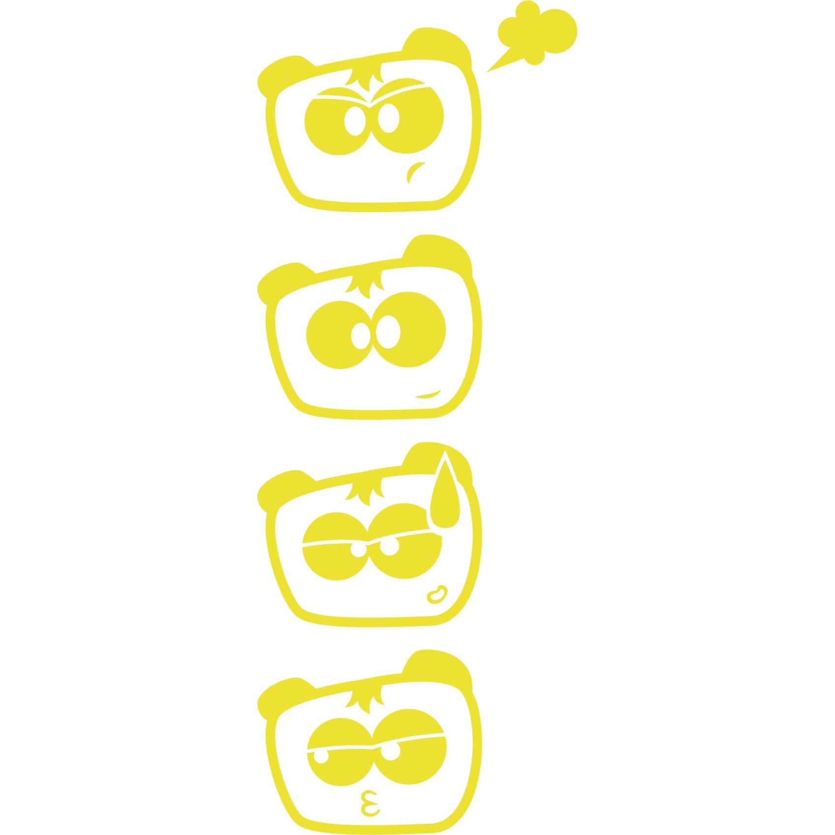 Sticker auto - Dispozitii 1 (pachet) - Lemon - 4buc 10x8 cm