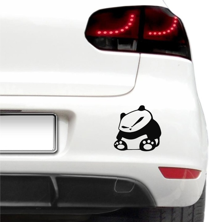 Sticker auto - Ursuletul Panda - Magenta - 25x25 cm
