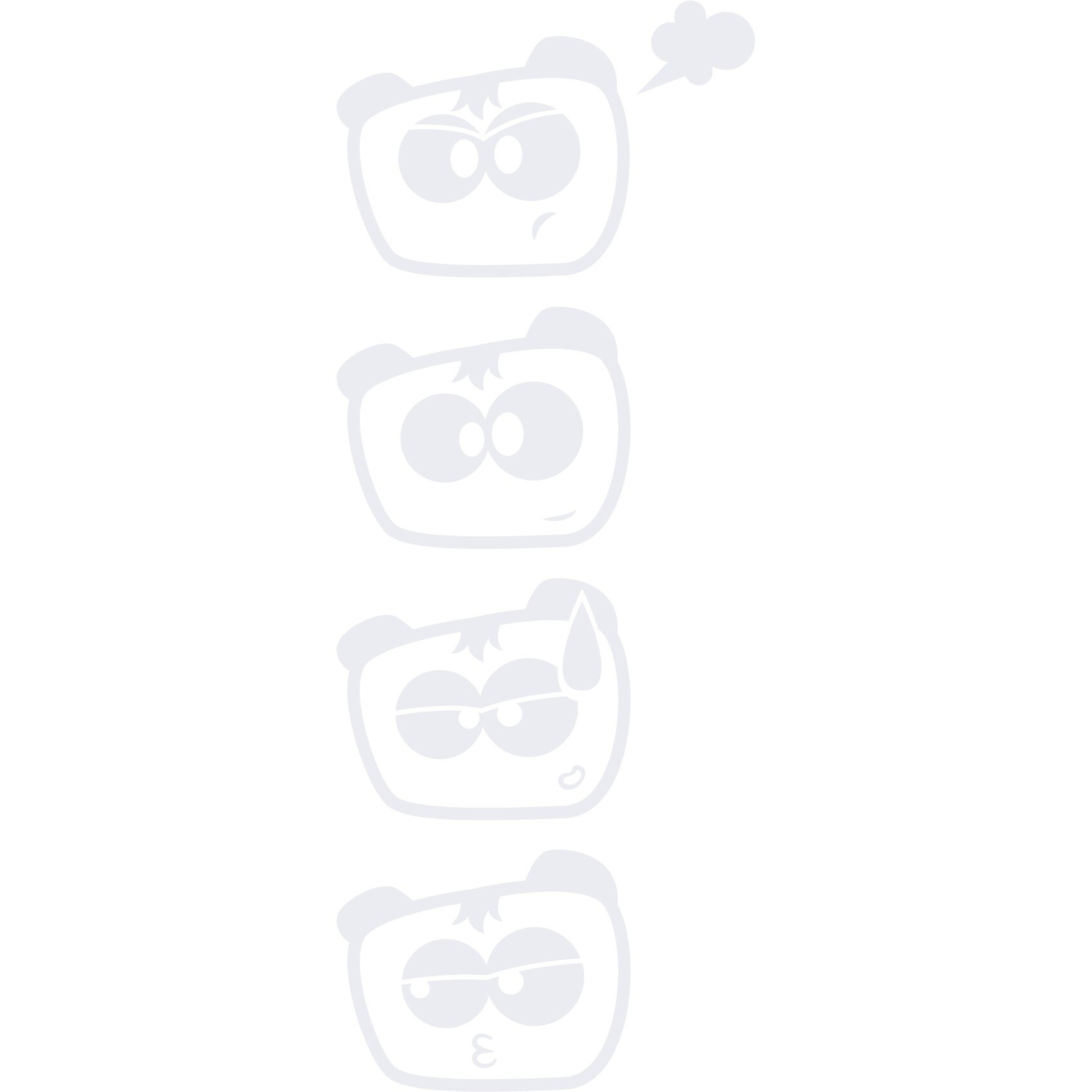 Sticker auto - Dispozitii 1 (pachet) - Alb polar - 4buc 10x8 cm