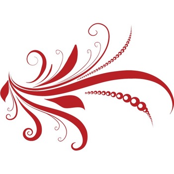 Flori cu margele - Sticker Decorativ - Rosu Cardinal - 113 x 83 cm Flori cu margele - Sticker Decorativ - Rosu Cardinal - 113 x 83 cm