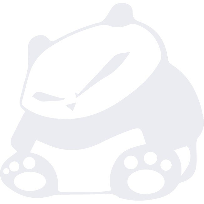 Sticker auto - Ursuletul Panda - Alb polar - 25x25 cm