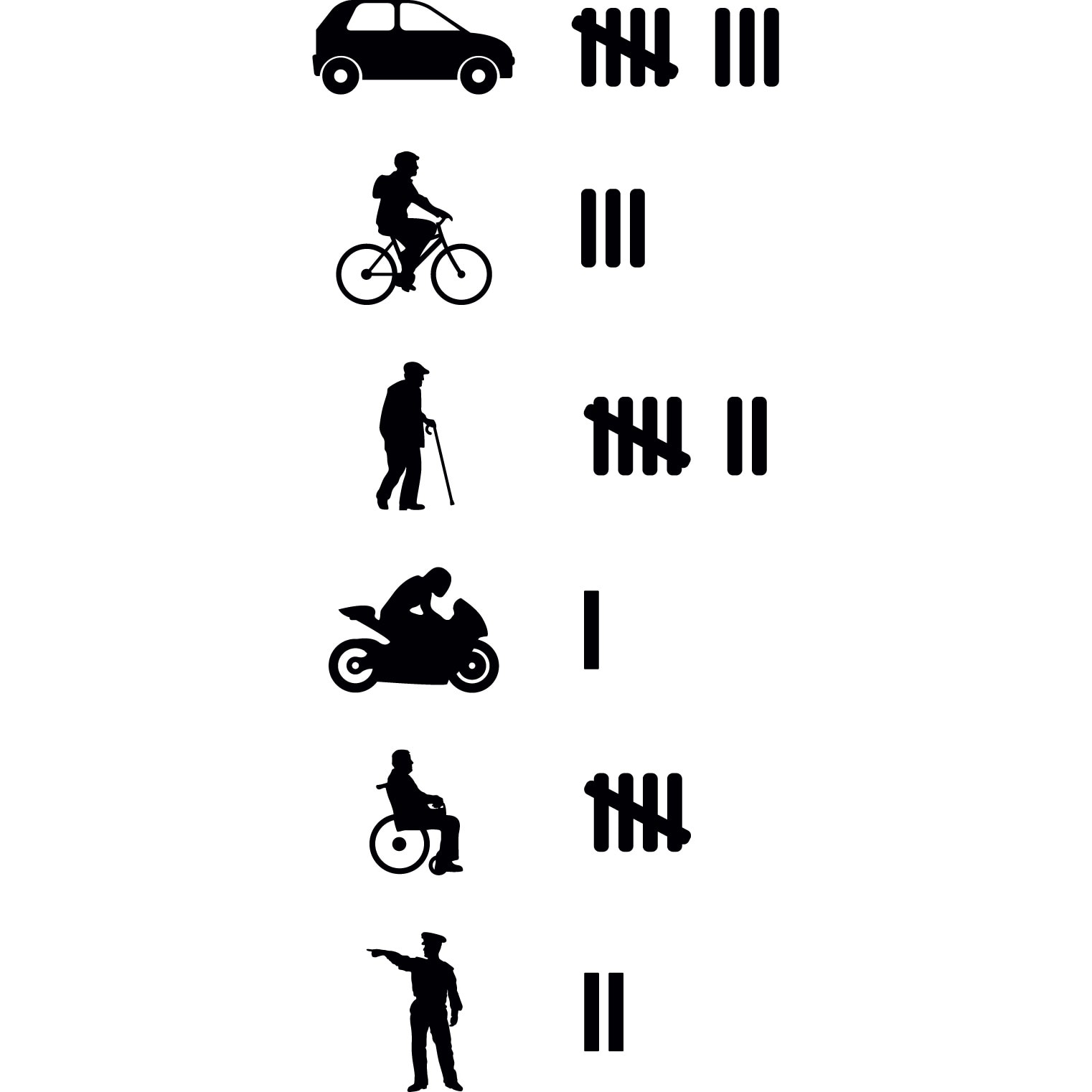 Sticker auto - Lista neagra - Negru - 21x50 cm