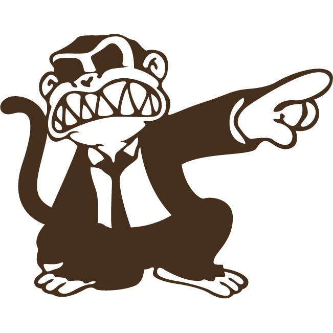 Sticker auto - Maimuta nervoasa - Choco - 25x20 cm