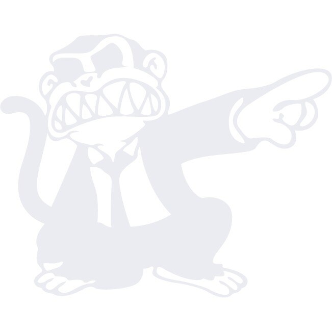 Sticker auto - Maimuta nervoasa - Alb polar - 25x20 cm