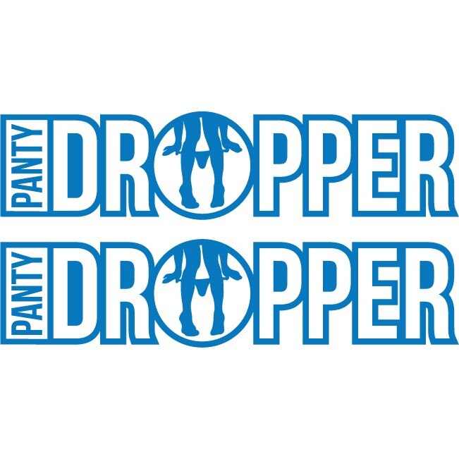 Sticker auto - Panty Dropper - Albastru - 2buc 25x6 cm