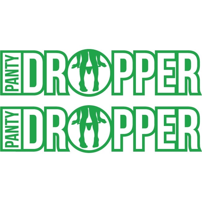 Sticker auto - Panty Dropper - Verde - 2buc 25x6 cm