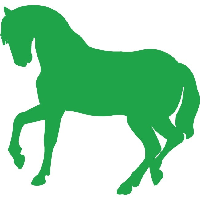 Calul - Sticker Decorativ - Verde - 115 x 110 cm