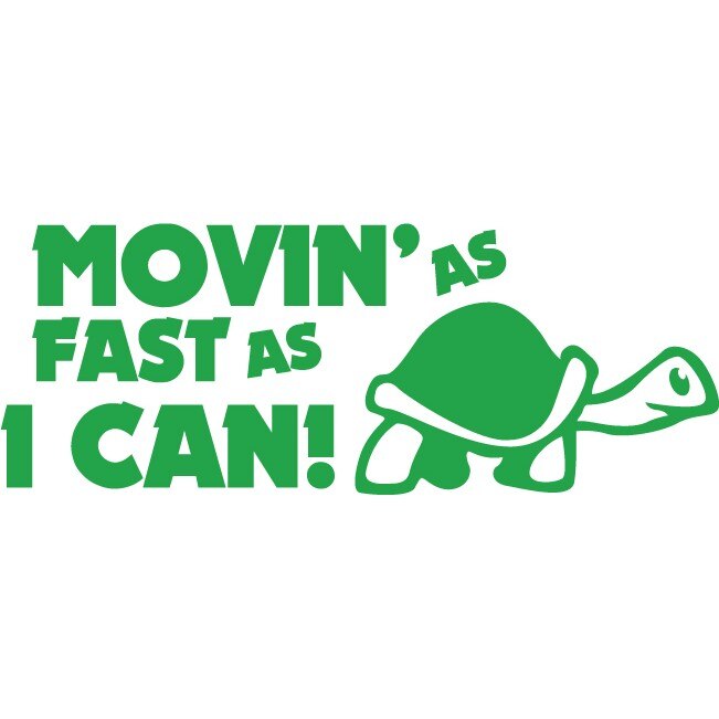 Sticker auto - Movin' - Verde - 35x13 cm
