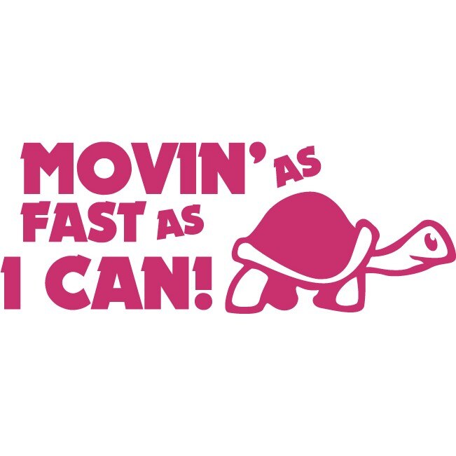 Sticker auto - Movin' - Magenta - 35x13 cm