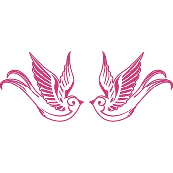 Sticker auto - Randunici (pachet) - Magenta - 2buc 18x15 cm Sticker auto - Randunici (pachet) - Magenta - 2buc 18x15 cm