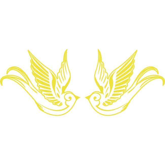 Sticker auto - Randunici (pachet) - Lemon - 2buc 18x15 cm