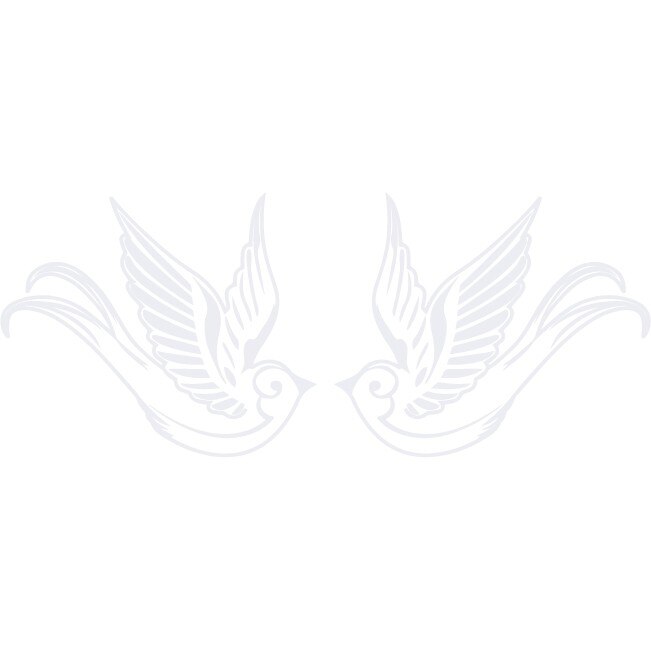 Sticker auto - Randunici (pachet) - Alb polar - 2buc 18x15 cm