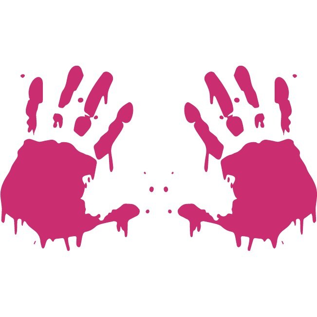 Sticker auto - Palme - Magenta - 2buc 15x18 cm