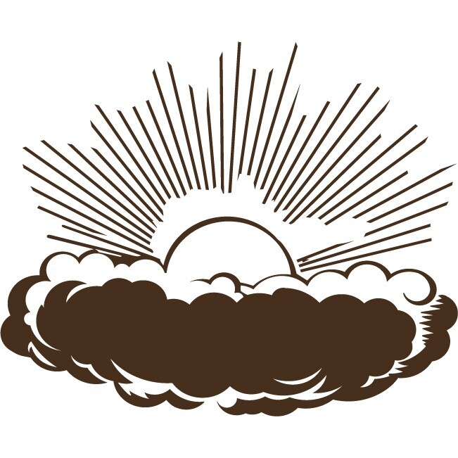 Soare pentru zile negre - Sticker Decorativ - Choco - 102 x 83 cm