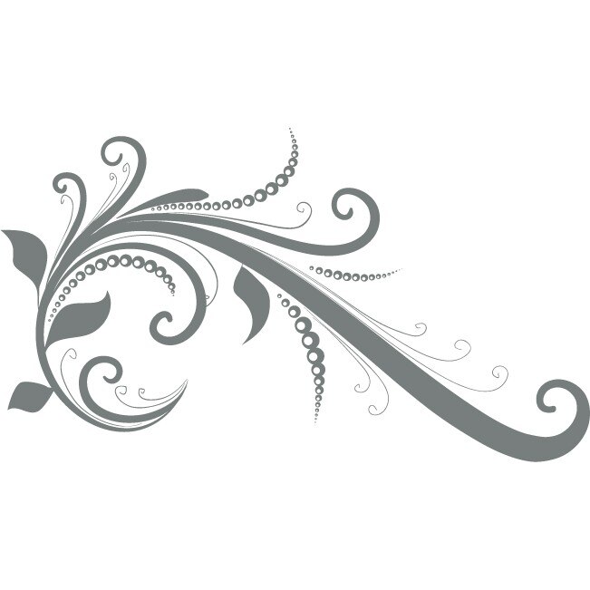 Planta moderna cu stil - Sticker Decorativ - Gri Metal - 120 x 68 cm