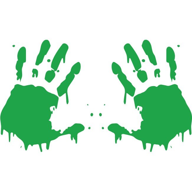 Sticker auto - Palme - Verde - 2buc 15x18 cm