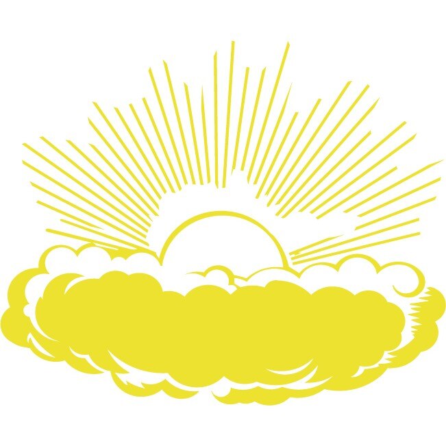 Soare pentru zile negre - Sticker Decorativ - Lemon - 102 x 83 cm