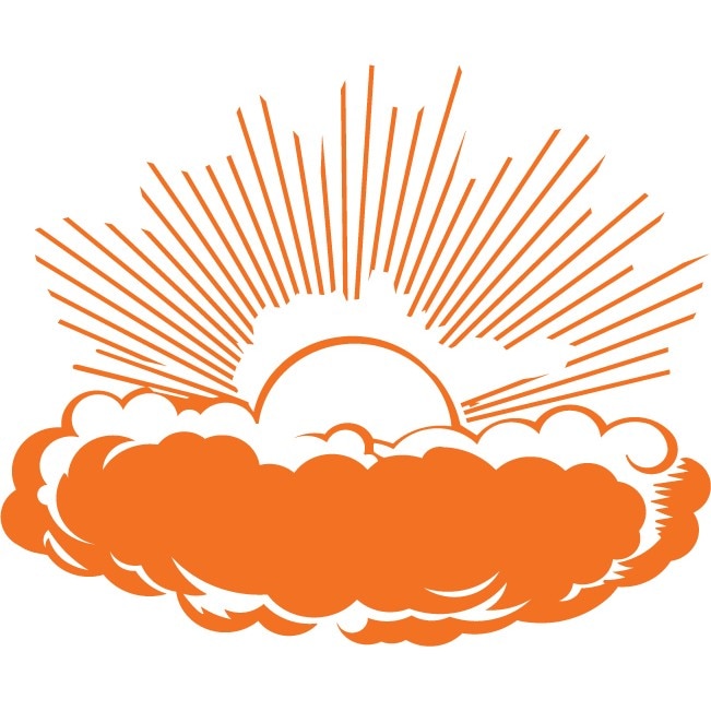 Soare pentru zile negre - Sticker Decorativ - Portocaliu - 102 x 83 cm