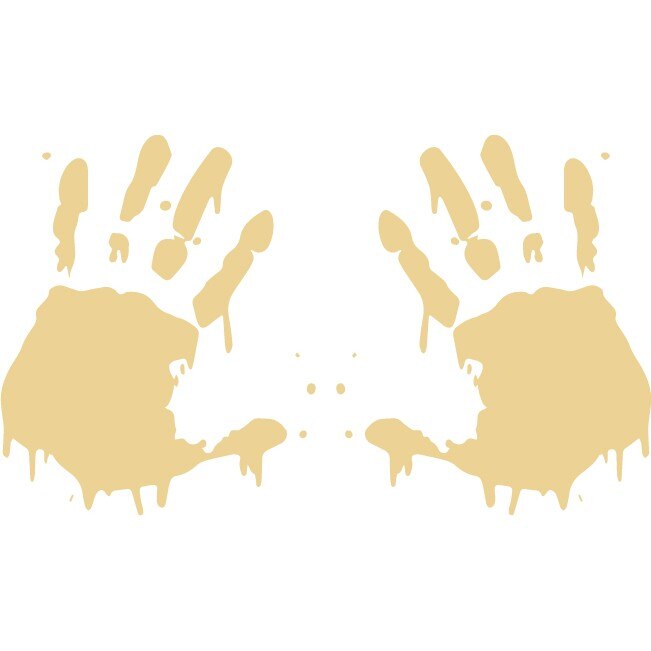 Sticker auto - Palme - Bej - 2buc 15x18 cm