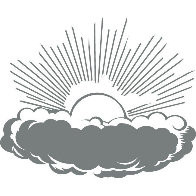 Soare pentru zile negre - Sticker Decorativ - Gri Metal - 102 x 83 cm