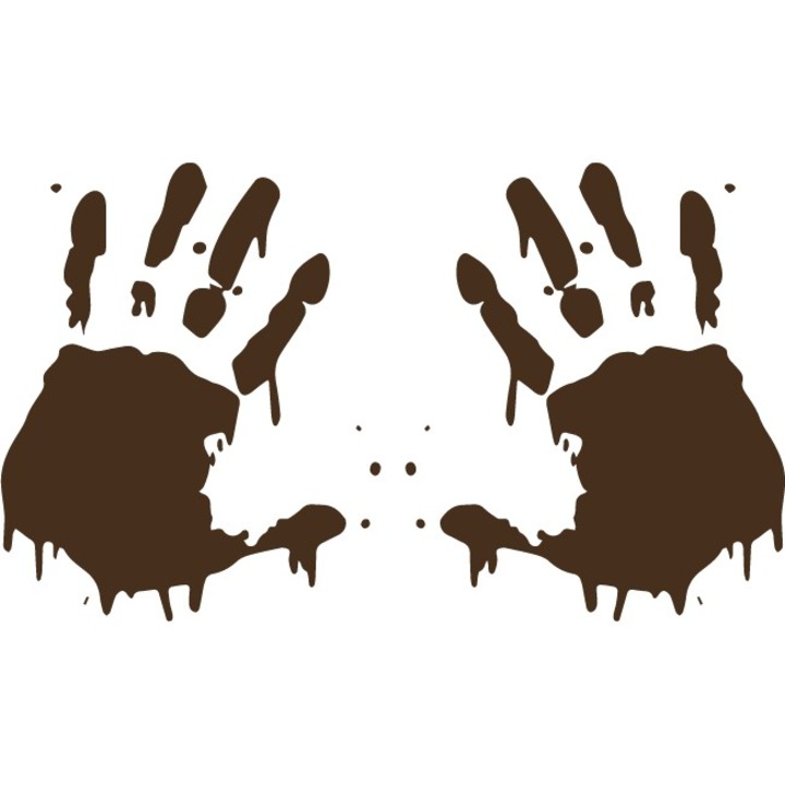 Sticker auto - Palme - Choco - 2buc 15x18 cm