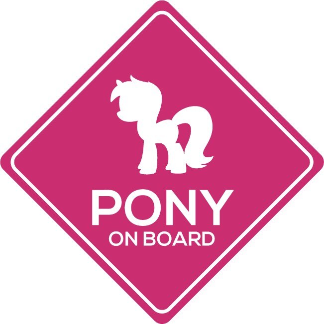 Sticker auto - Ponei - Magenta - 15x15 cm