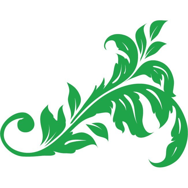 Frunza - Sticker Decorativ - Verde - 105 x 83 cm