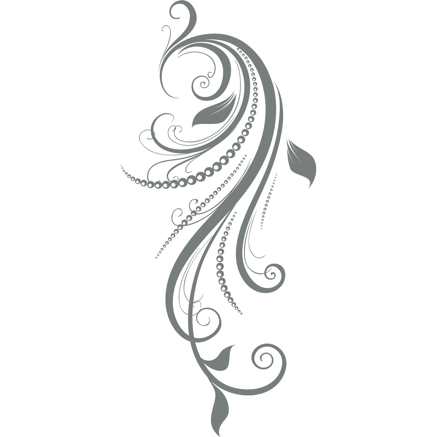 O creatie abstracta pentru casa Dumneavoastra - Sticker Decorativ - Gri Metal - 190 x 85 cm