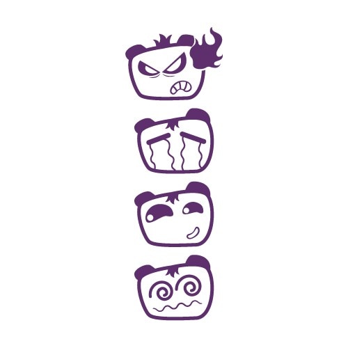 Sticker auto - Dispozitii 4 (pachet) - Indigo - 4buc 10x8 cm