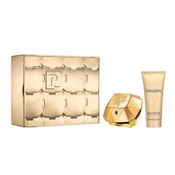 Set Paco Rabanne, Lady Million, Femei: Apa de Parfum, 80ml + Lotiune de corp, 100 ml