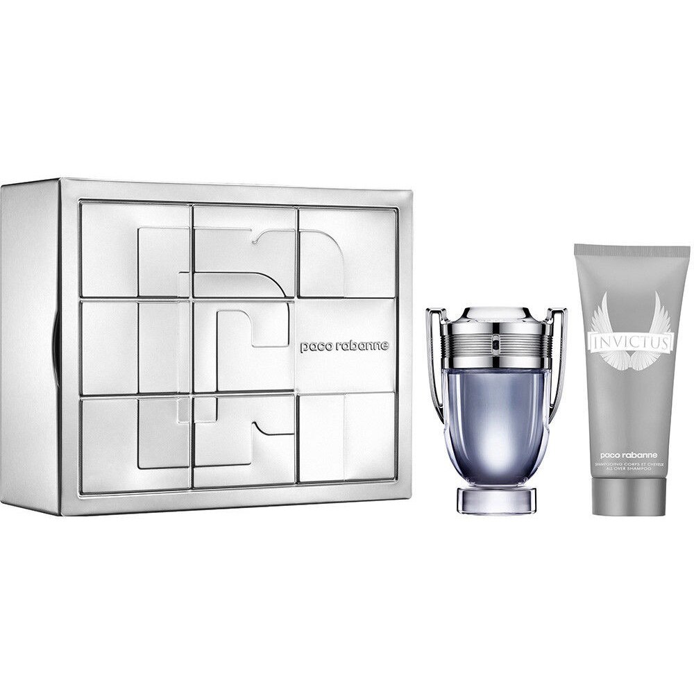 Set Paco Rabanne, Invictus, Barbati: Apa de Toaleta, 100ml + Gel de dus, 100 ml