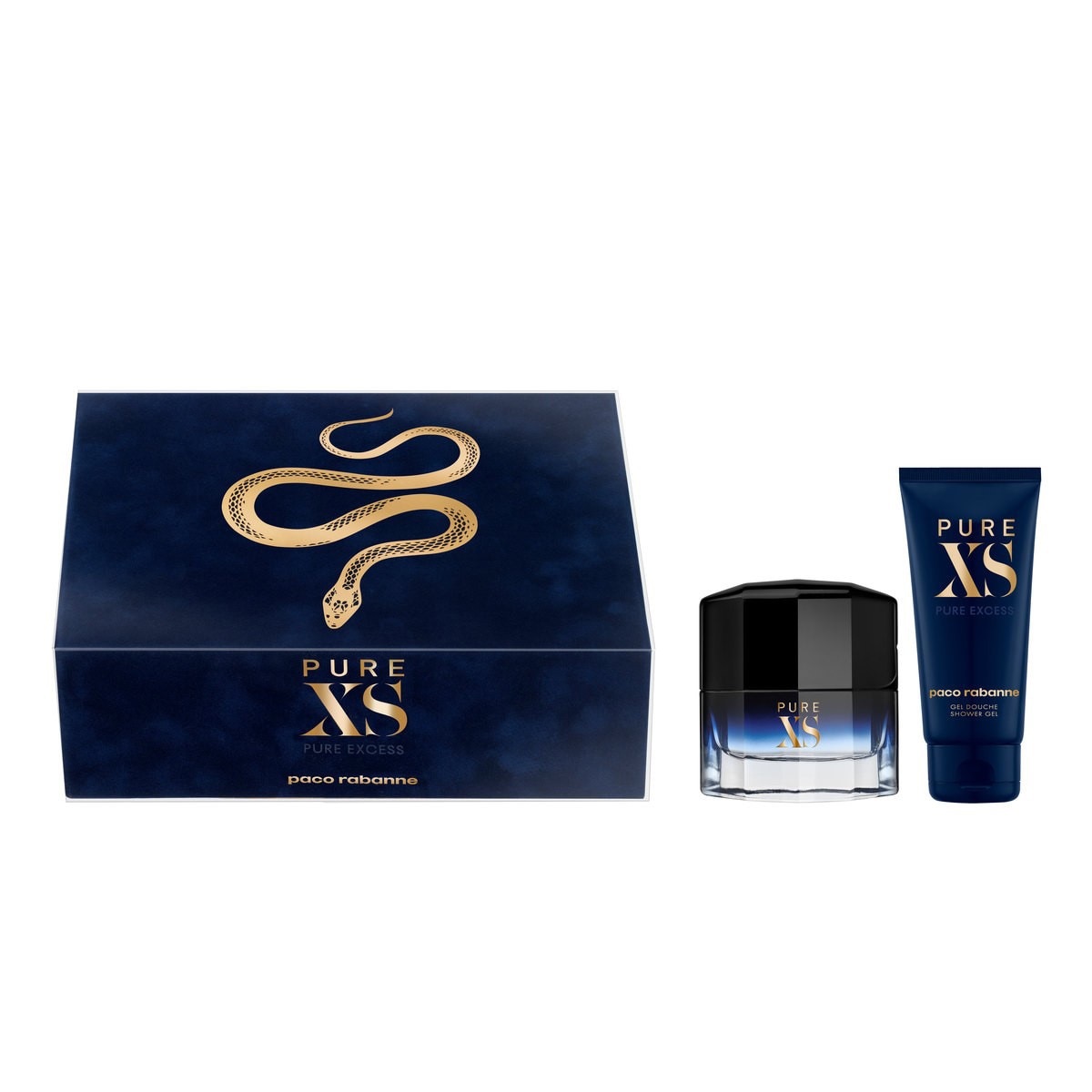 Set Paco Rabanne, Pure XS, Barbati: Apa de Toaleta, 50 ml + Gel de dus, 100 ml