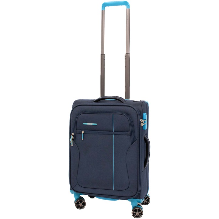 Куфар Lamonza Ultralight, 2.35 кг, 55x36x22 см, Тъмносин/Тюркоаз