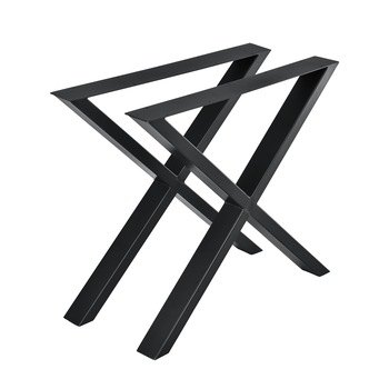 Set 2 bucati picioare masa in forma X, en.casa, 79 x 72 cm, metal, negru Set 2 bucati picioare masa in forma X, en.casa, 79 x 72 cm, metal, negru