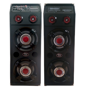 Boxe Profesionale Portabile Active Karaoke cu Port USB, Card SD si Lumini, Putere 400 W , Impedanta 4 Ohmi , Raspuns in frecventa 38Hz-20kHz , Negru