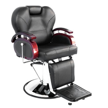 Scaun de Frizer Profesional pentru Frizerie - Assad, Negru Scaun de Frizer Profesional pentru Frizerie - Assad, Negru