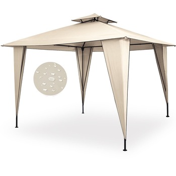 Pavilion de gradina, 3.5mx3.5m, Bej, acoperis Impermeabil si trapa pentru ventilatie Pavilion de gradina, 3.5mx3.5m, Bej, acoperis Impermeabil si trapa pentru ventilatie