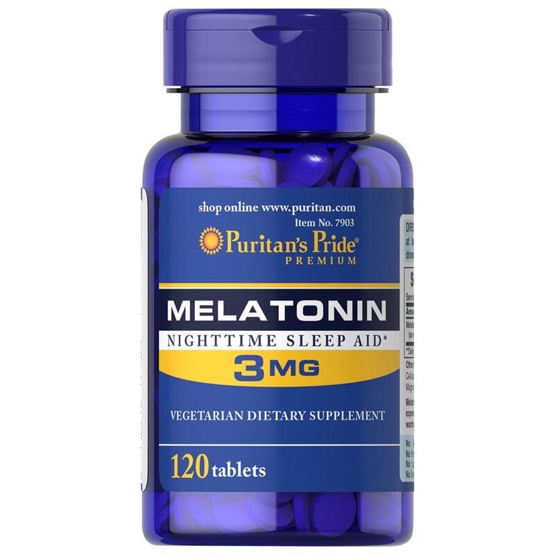 Melatonina 3 mg Puritan`s Pride, 120 comprimate, 18 g