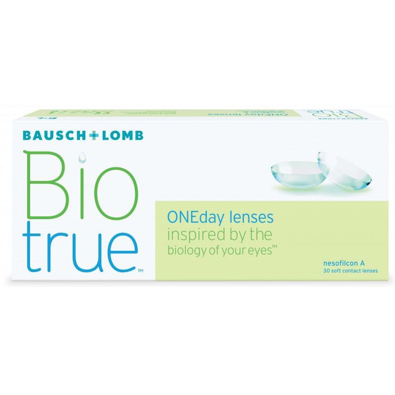 Lentile de contact cu dioptrie -1.25, Bausch&Lomb Biotrue ONEday, 30 buc/cutie