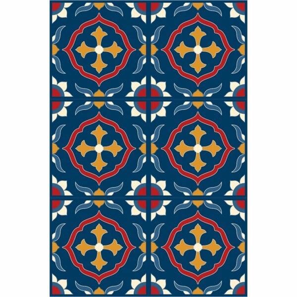 Set stickere autocolante faianta decorativa 20cm x 30cm model multicolor decorativ 9