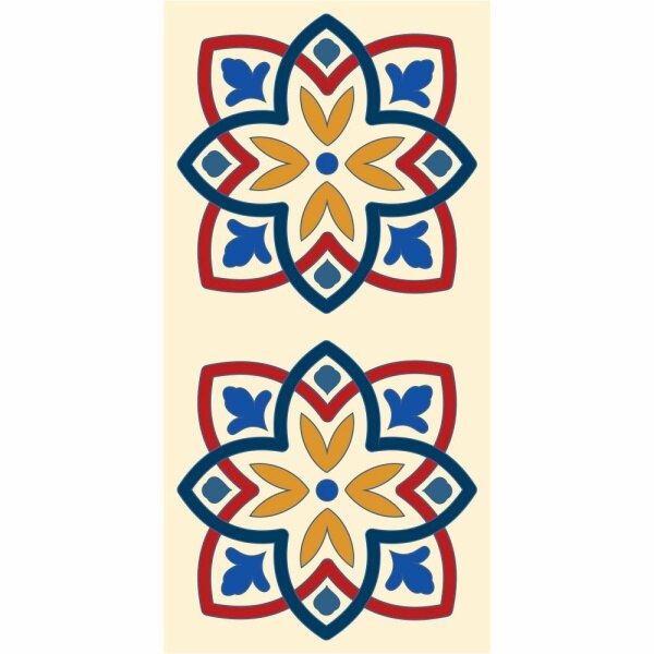 Set stickere autocolante faianta decorativa 20cm x 40cm model multicolor decorativ 14
