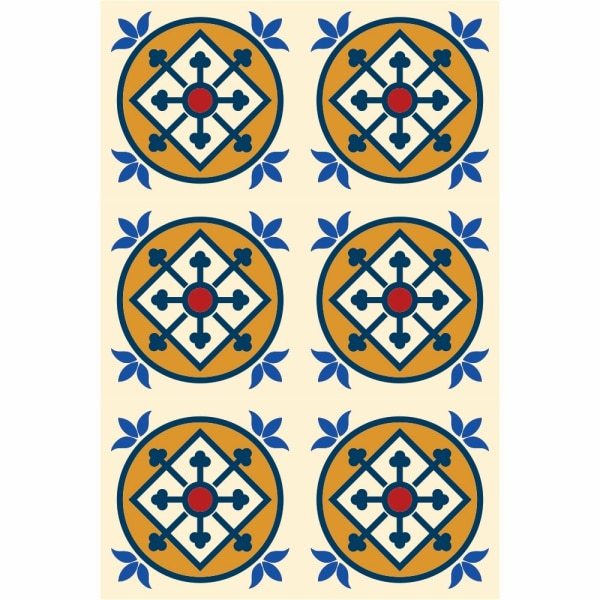 Set stickere autocolante faianta decorativa 20cm x 30cm model multicolor decorativ 15