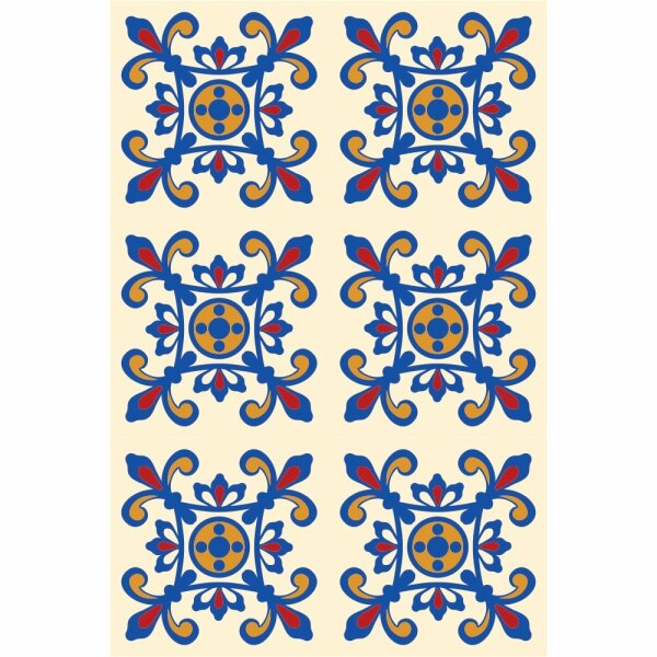 Set stickere autocolante faianta decorativa 20cm x 30cm model multicolor decorativ 7