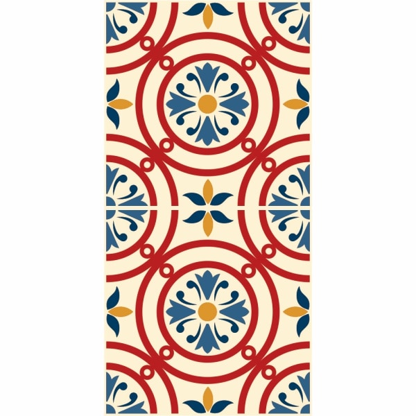 Set stickere autocolante faianta decorativa 20cm x 40cm model multicolor decorativ 10