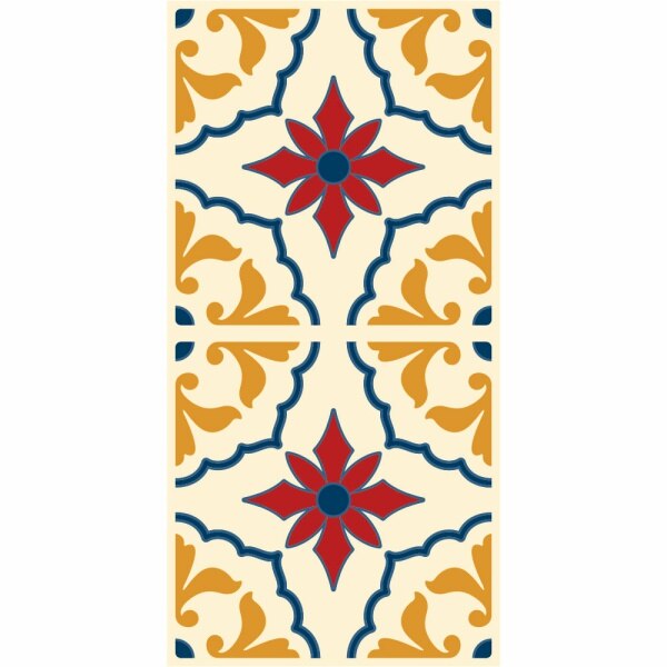 Set stickere autocolante faianta decorativa 20cm x 40cm model multicolor decorativ 6